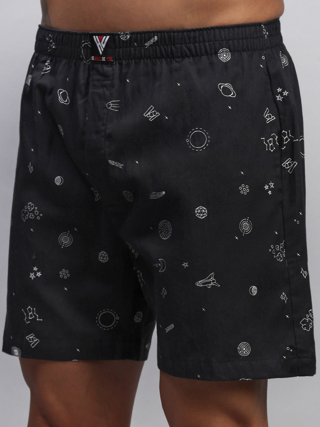 Men Pack of 2 Printed Cotton Boxer Shorts