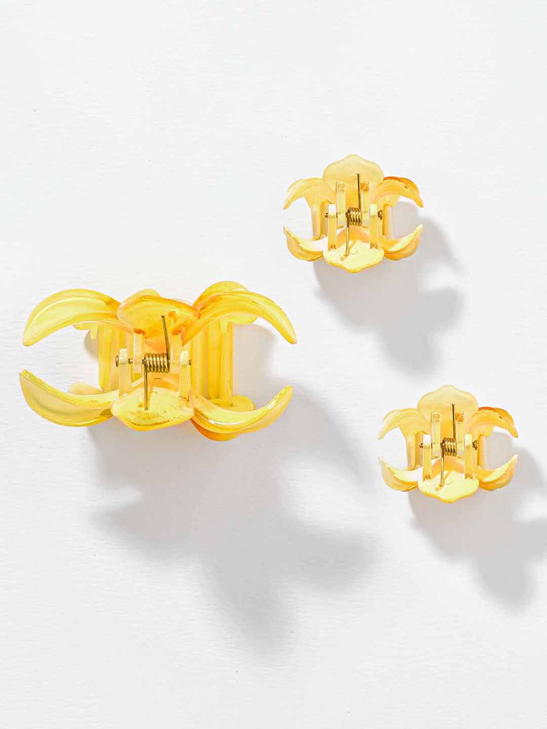 Gold Hair Claw Clips With Free Pouch Set Of 3