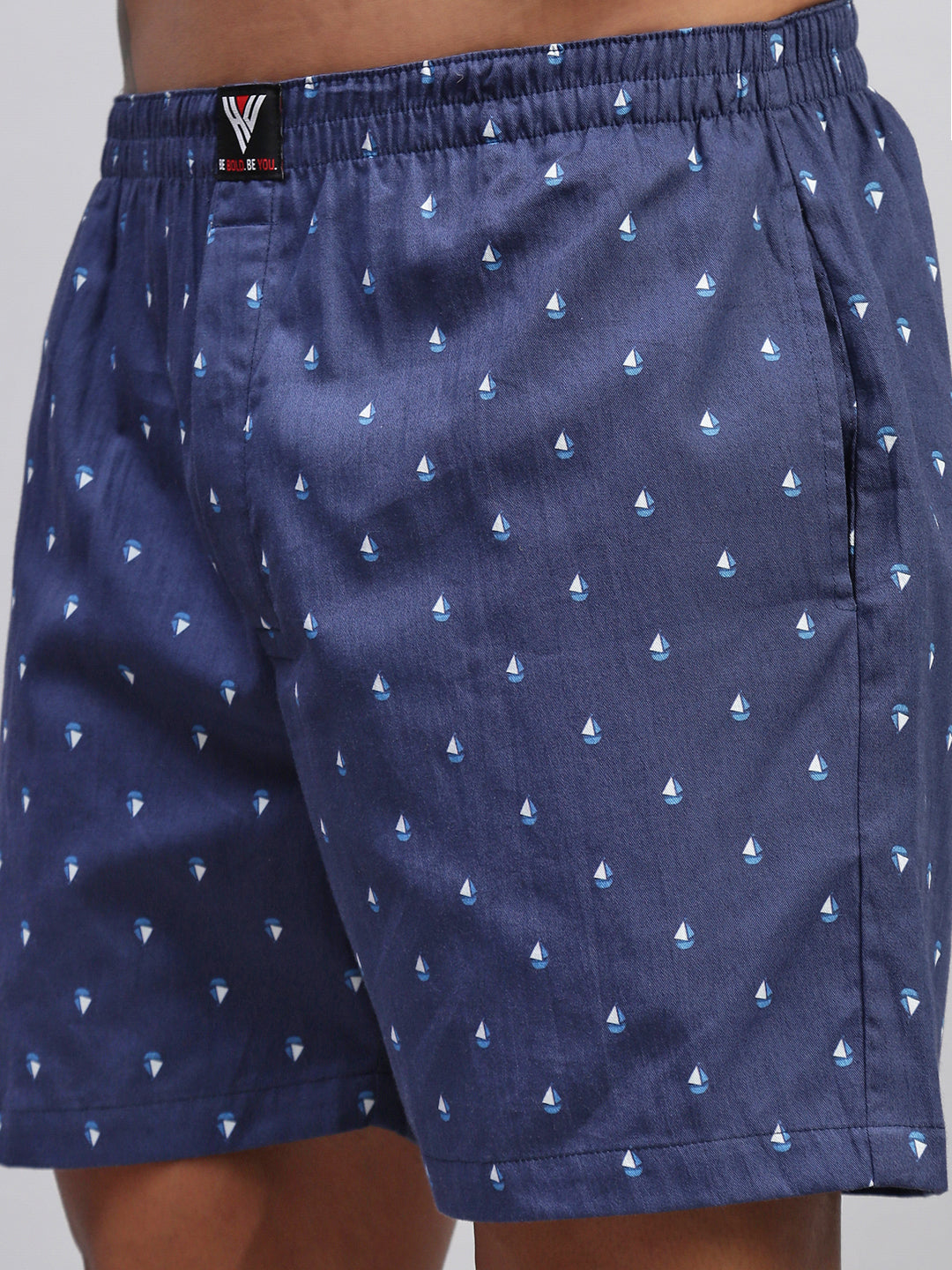 Men Pack of 2 Printed Cotton Boxer Shorts