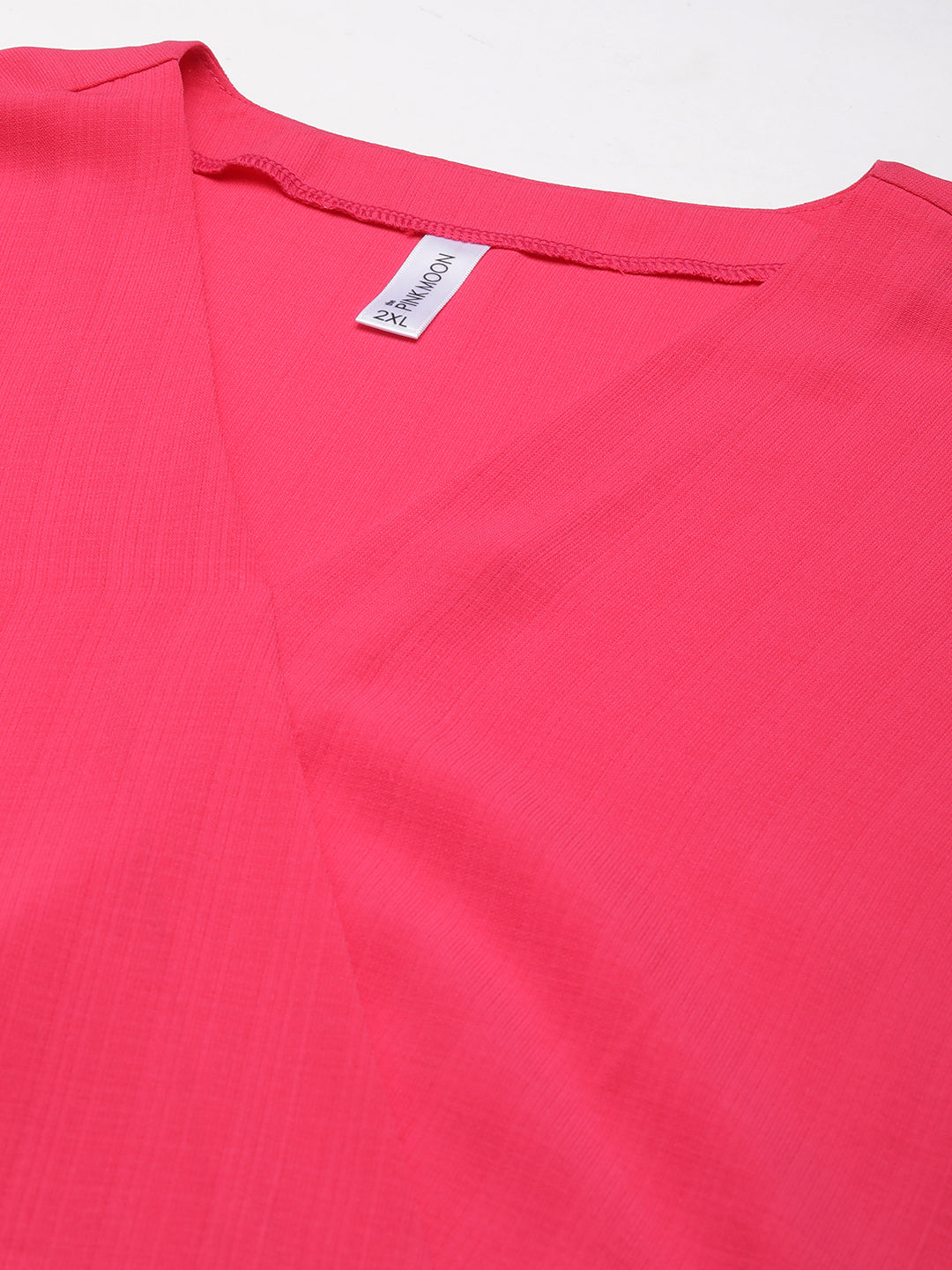 Women Pink Overlap Top