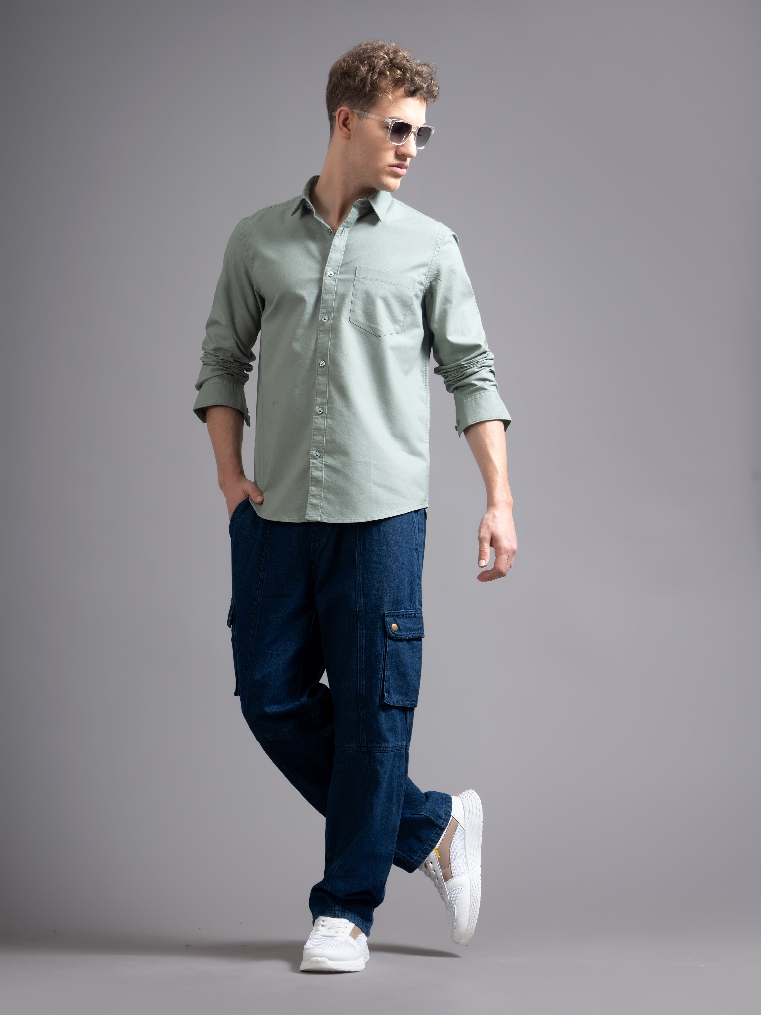 Men Green Casual Shirt