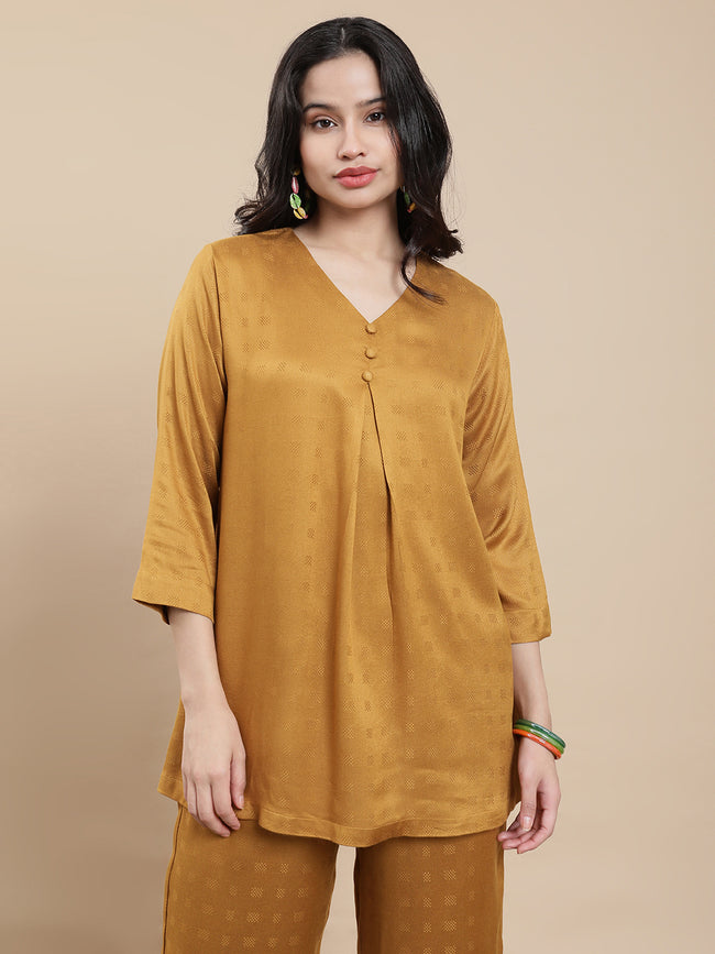 Women Mustard Casual Top