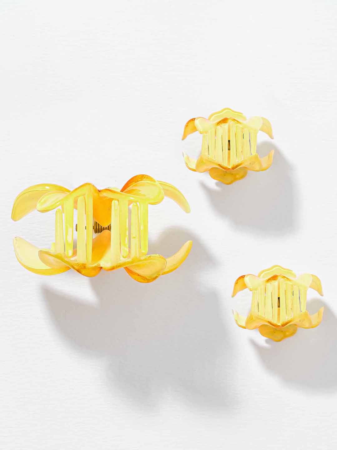 Gold Hair Claw Clips With Free Pouch Set Of 3