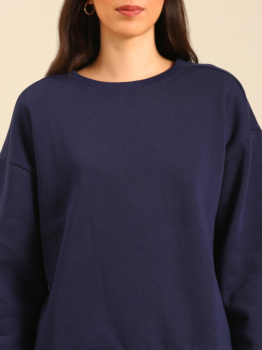 Women Navy Winter Sweatshirt