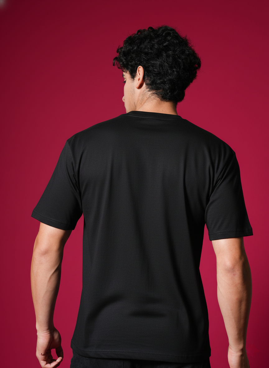 Men Round Neck Cotton T-Shirt