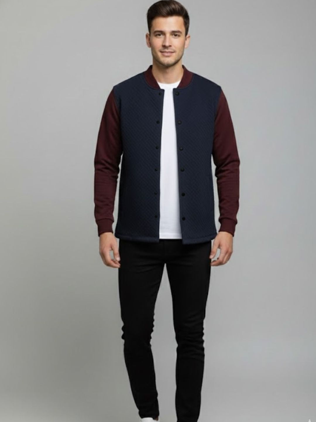 Men Colorblock Casual Jacket