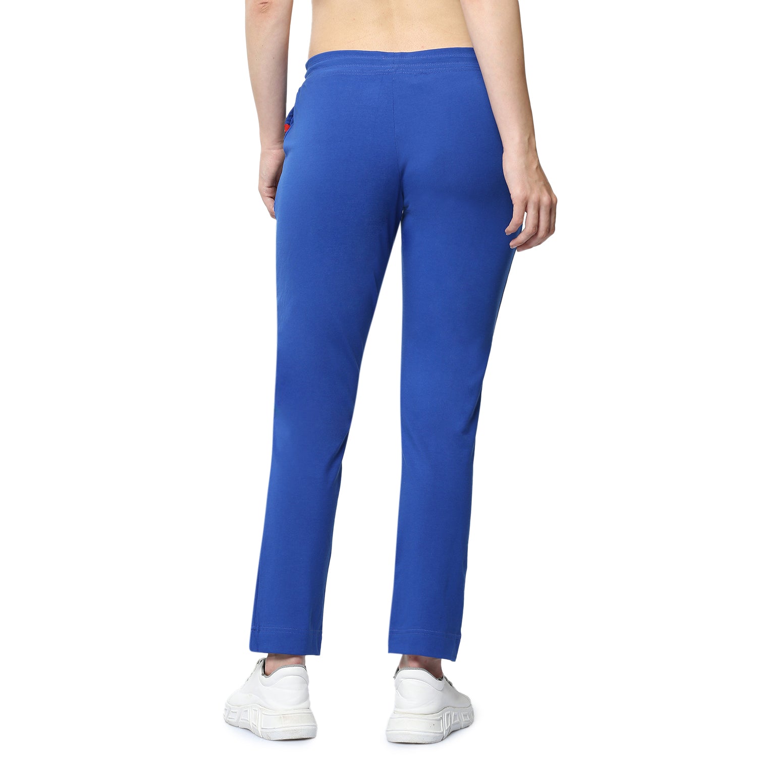Women Blue Ankle Length Track Pant