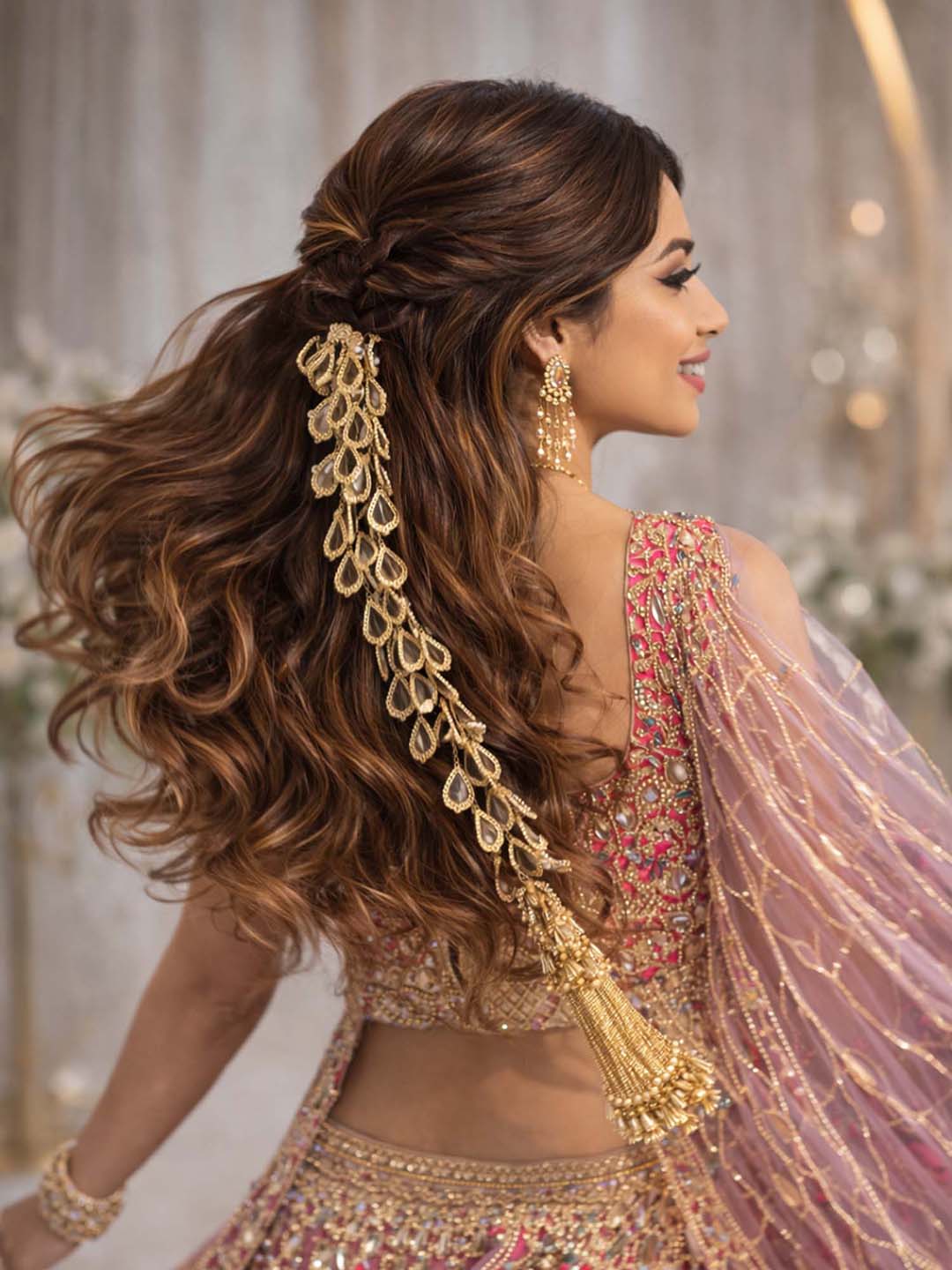 Gold Mirror Parandi with Tassel