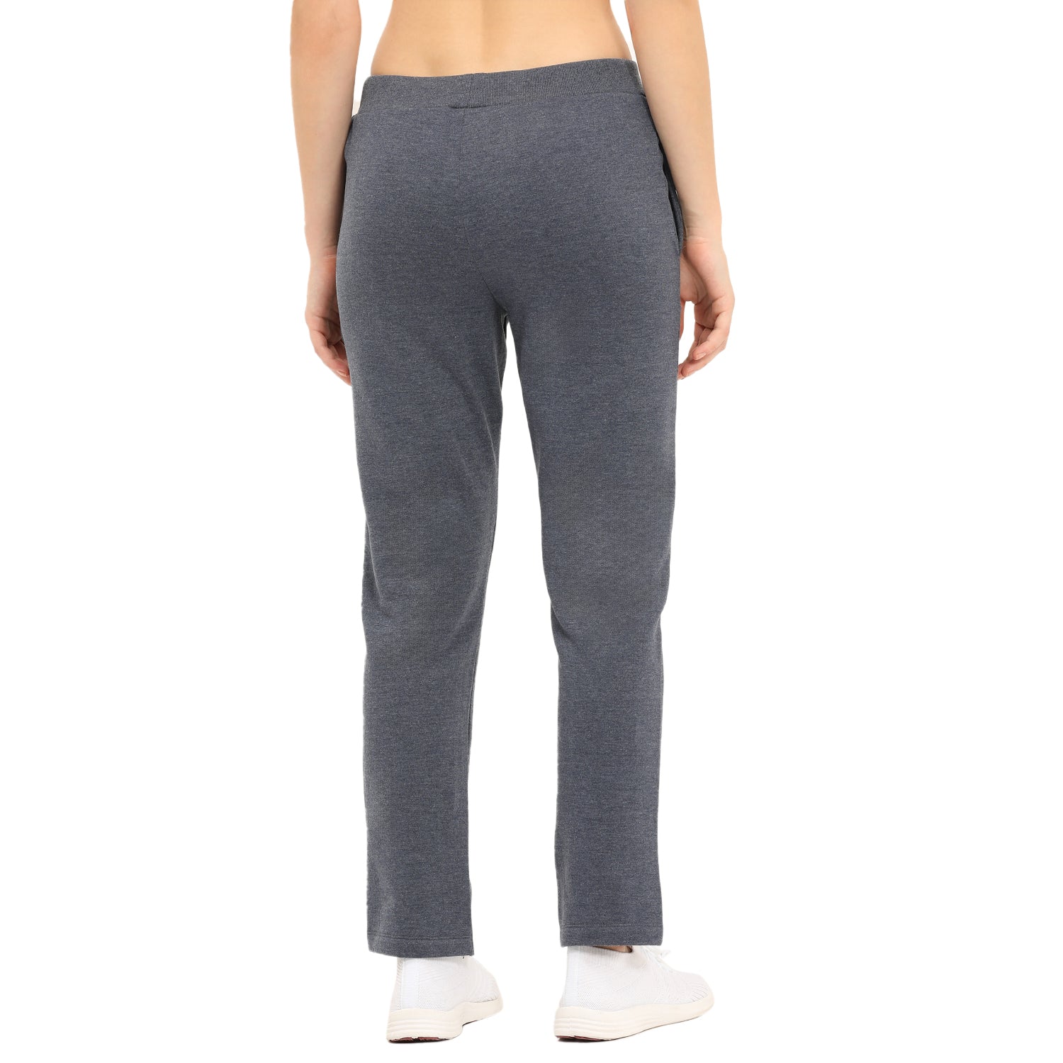 Women Blue Ankle Length Fleece Track Pant