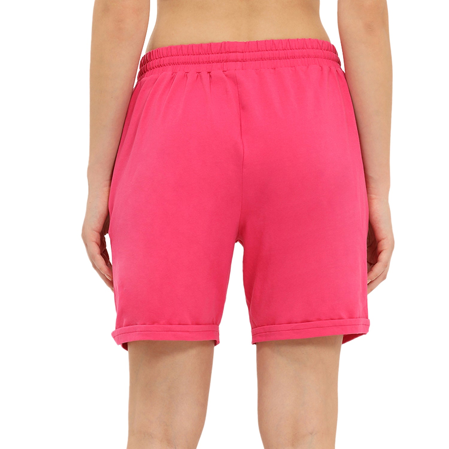 Women Pink Thigh Length Shorts