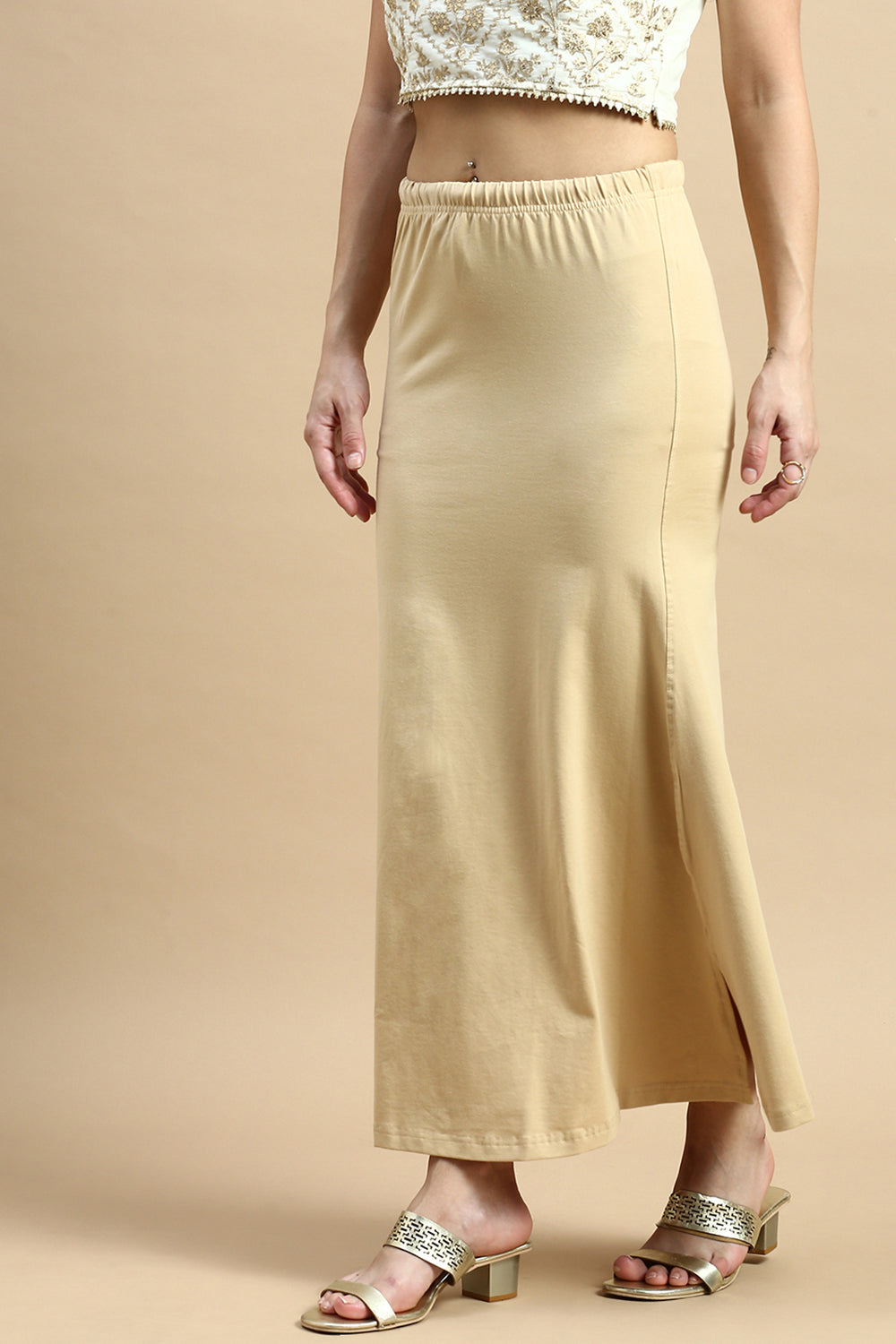 Women Beige Saree Shapewear