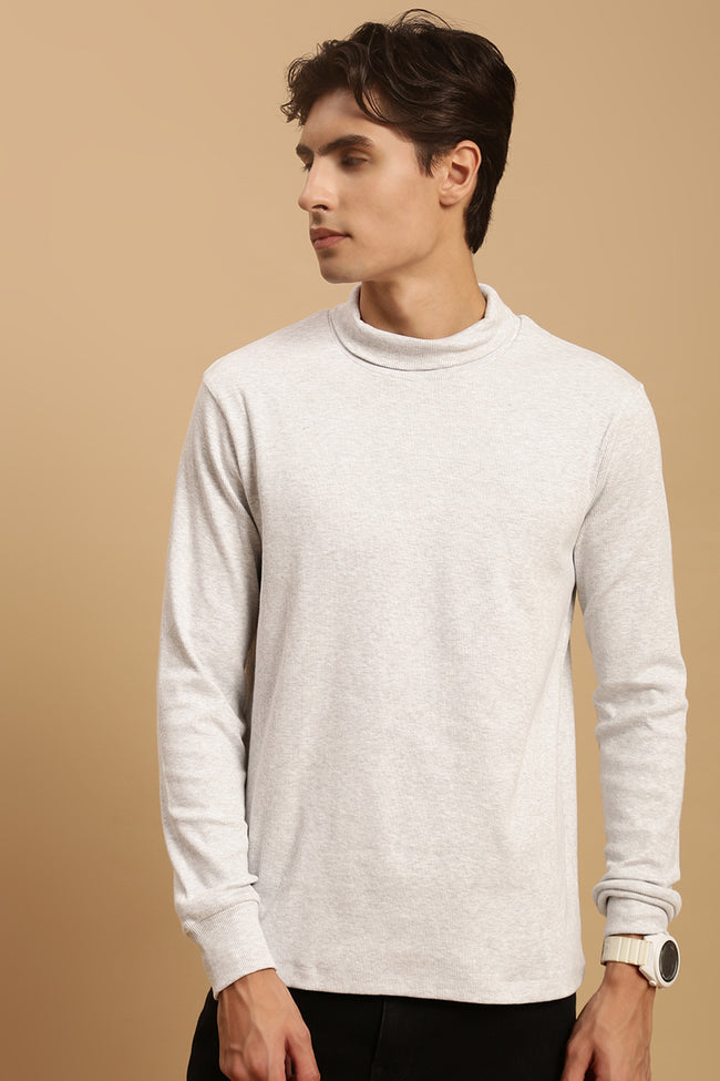 Men Multi Turtle Necl Long Sleeve Tees