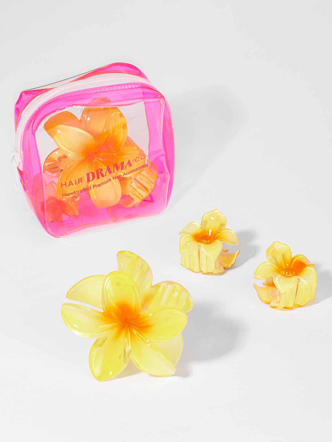 Gold Hair Claw Clips With Free Pouch Set Of 3