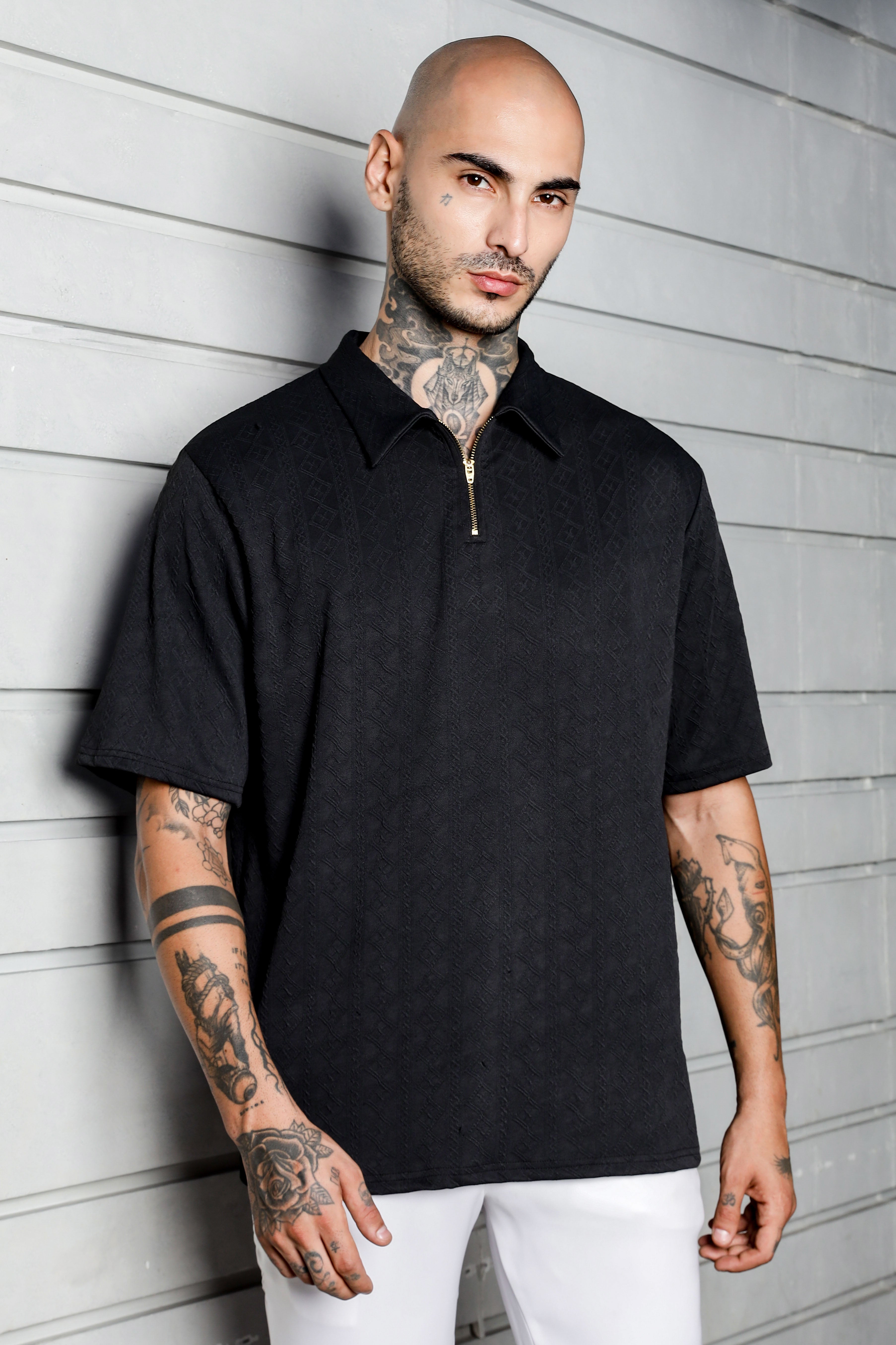 Unisex Black Polo T-shirt