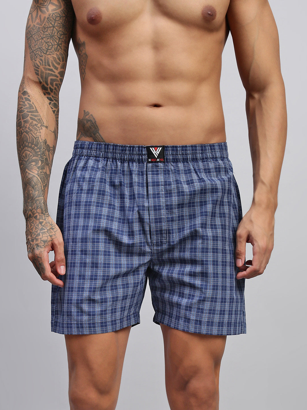 Men Striped Cotton Boxer Shorts