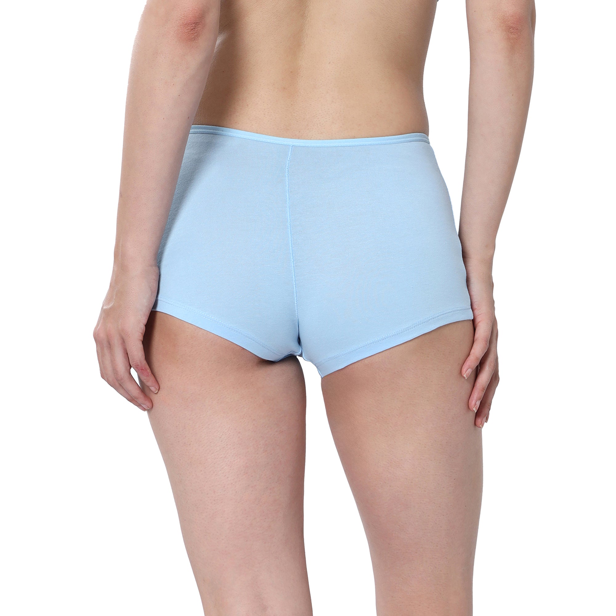 Women Blue Midrise Comfort Boyshorts