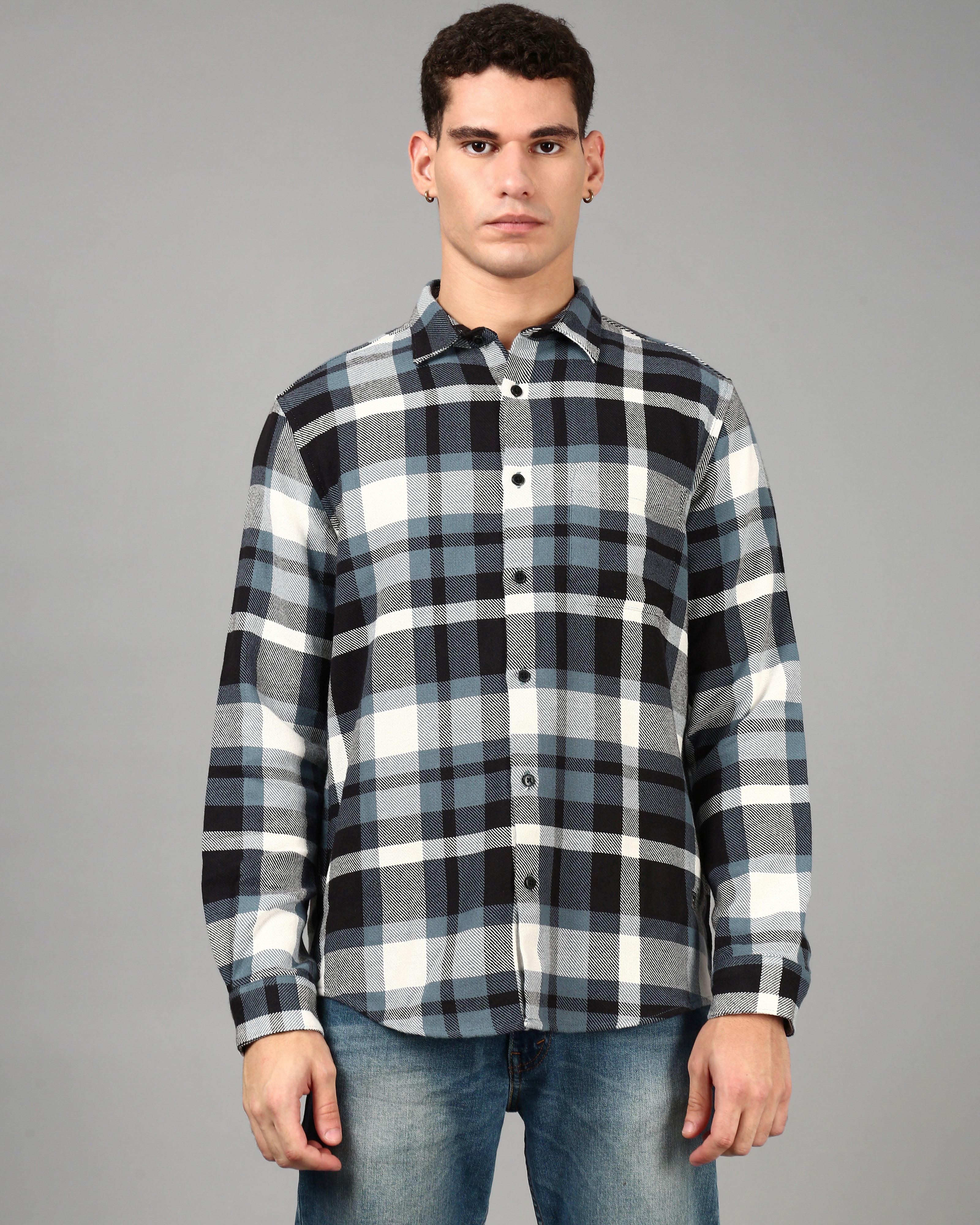 Men Blue Casual Shirt