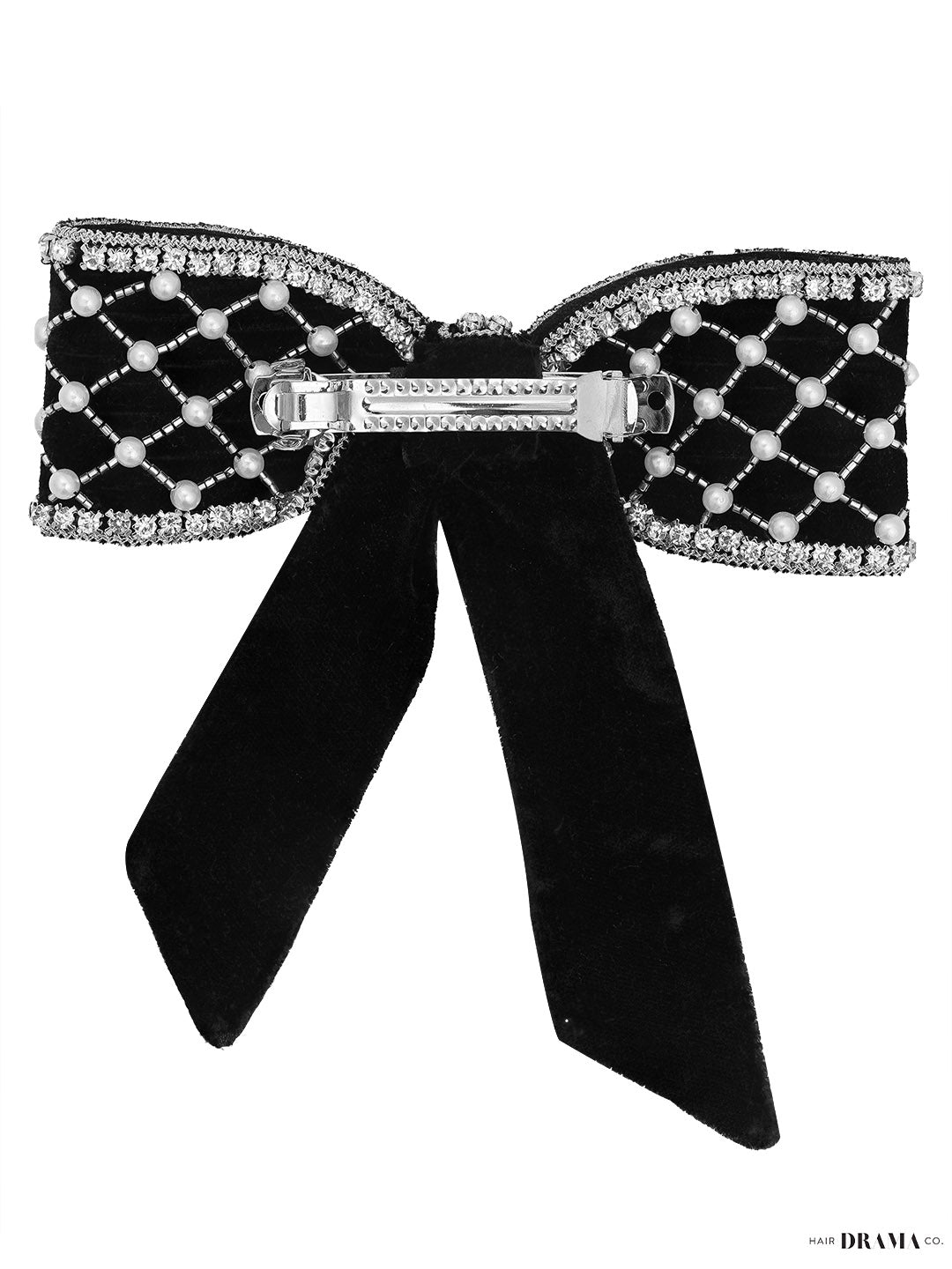 Women Velvet Hair Bow Barrette Clip