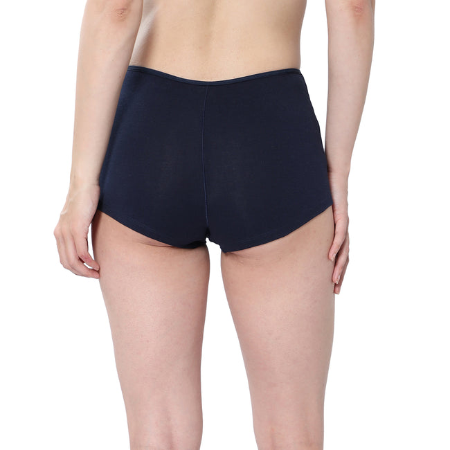 Women Navy Midrise Comfort Boyshorts
