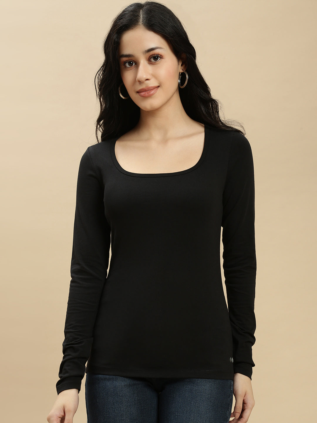 Women Black Full Sleeve Top