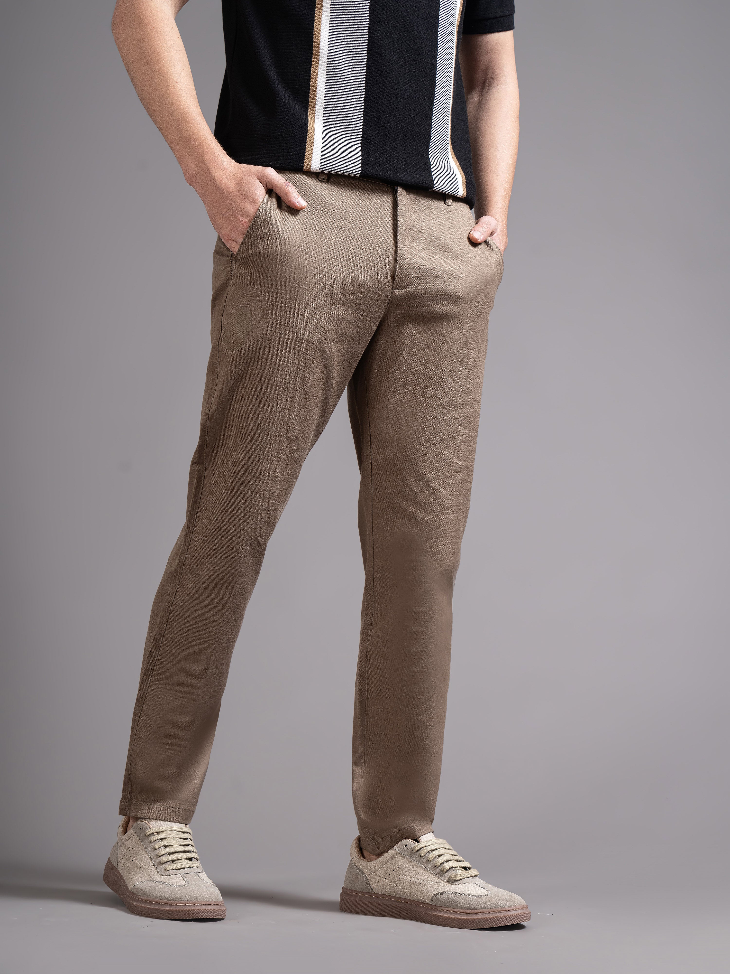 Men Brown Smart Slim Fit Chinos