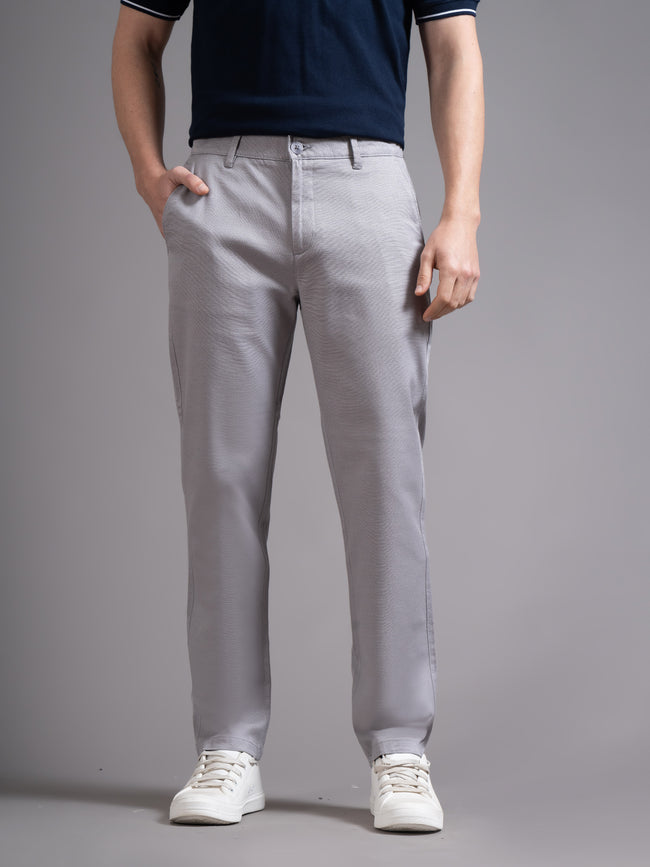 Men Grey Smart Slim Fit Chinos