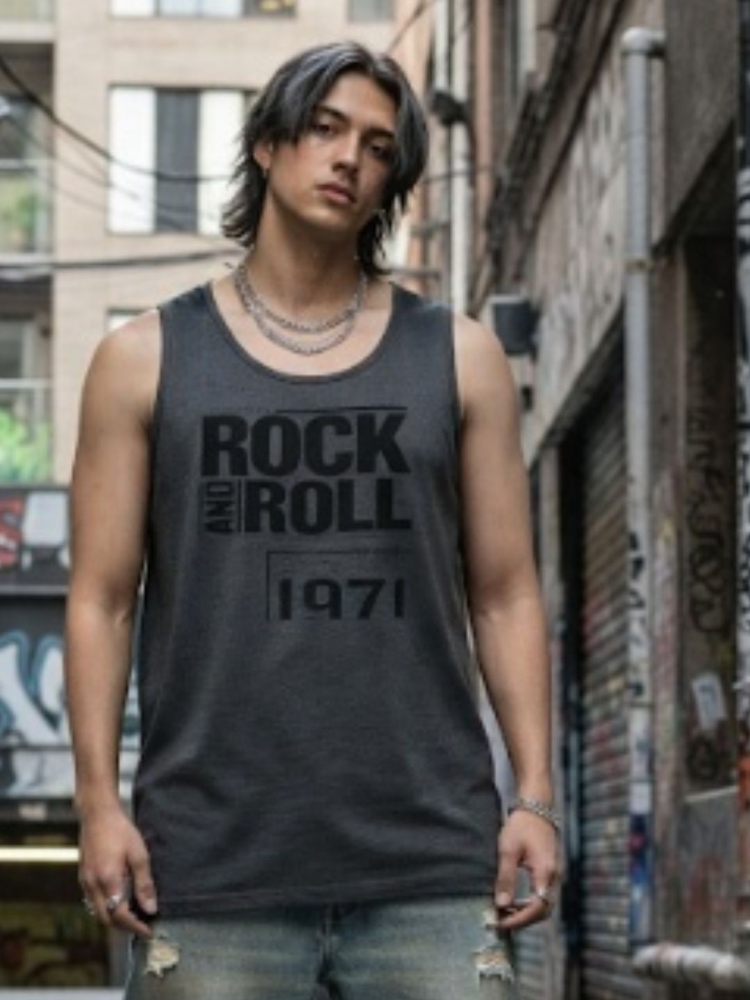 Men Grey Printed T-shirt