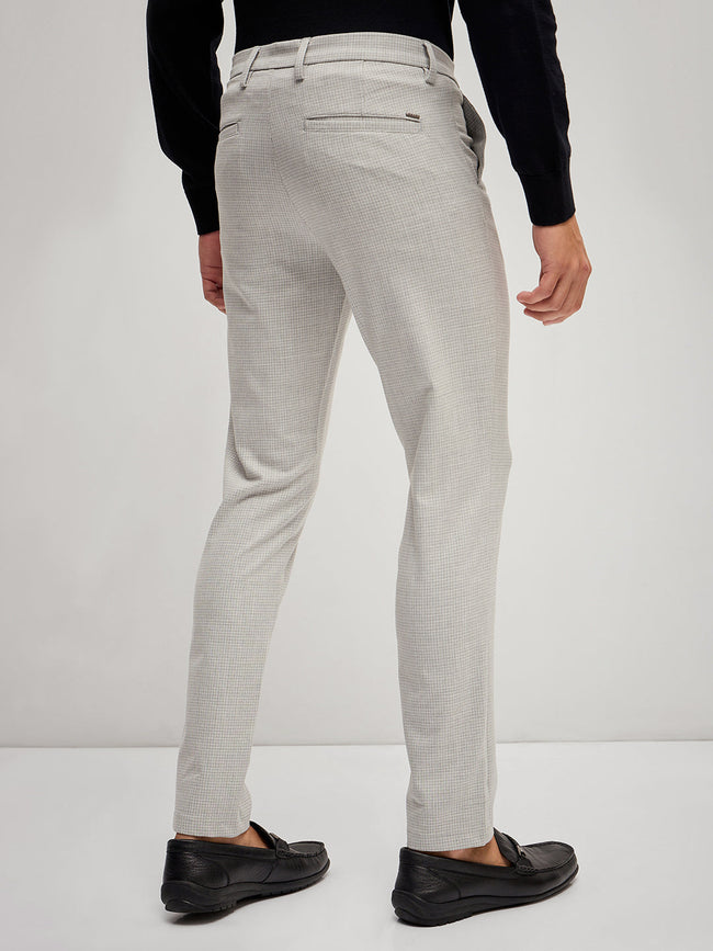 Men Grey 4 Way Stretch Formal Trouser