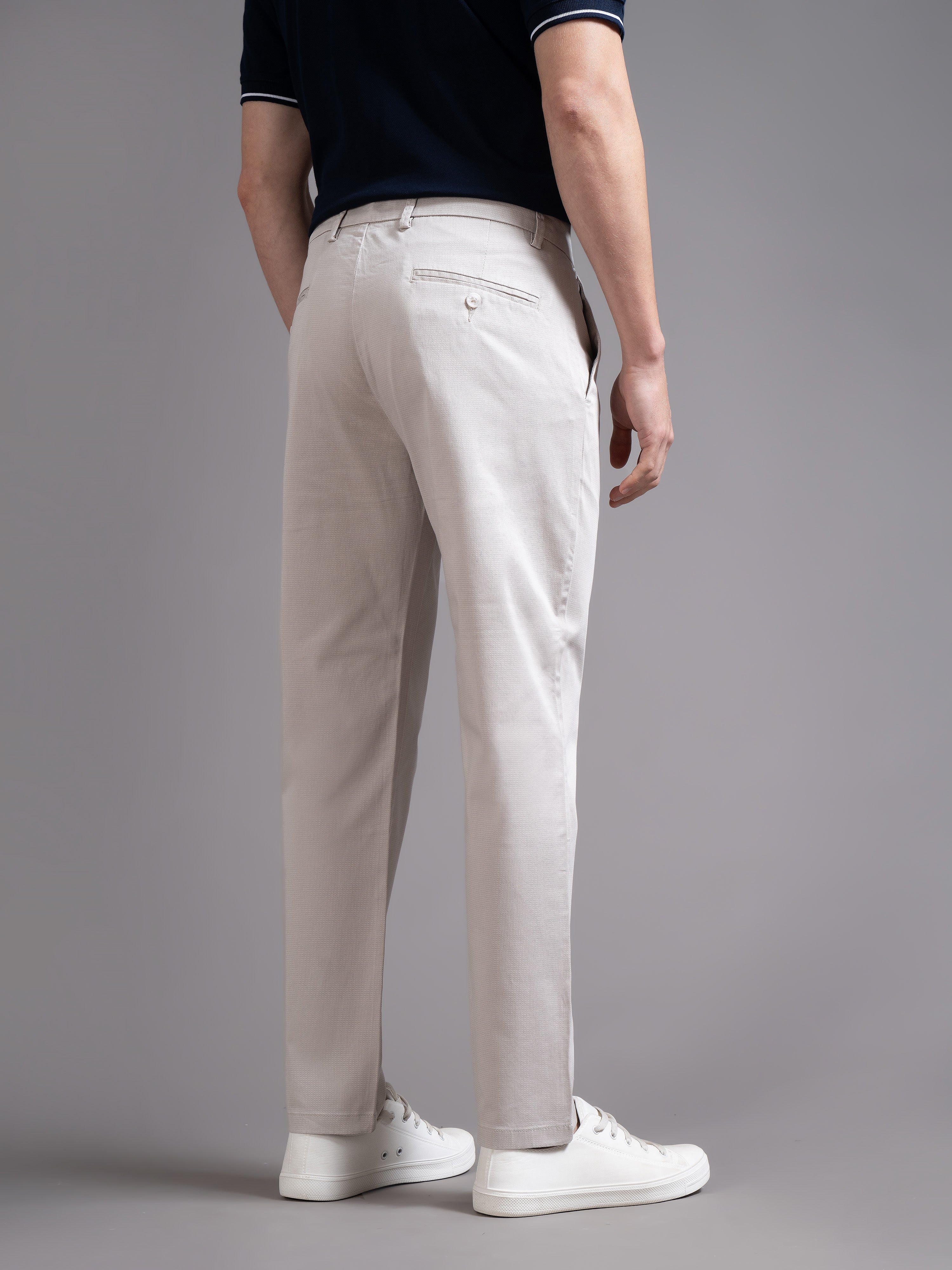 Men Beige Smart Slim Fit Chinos