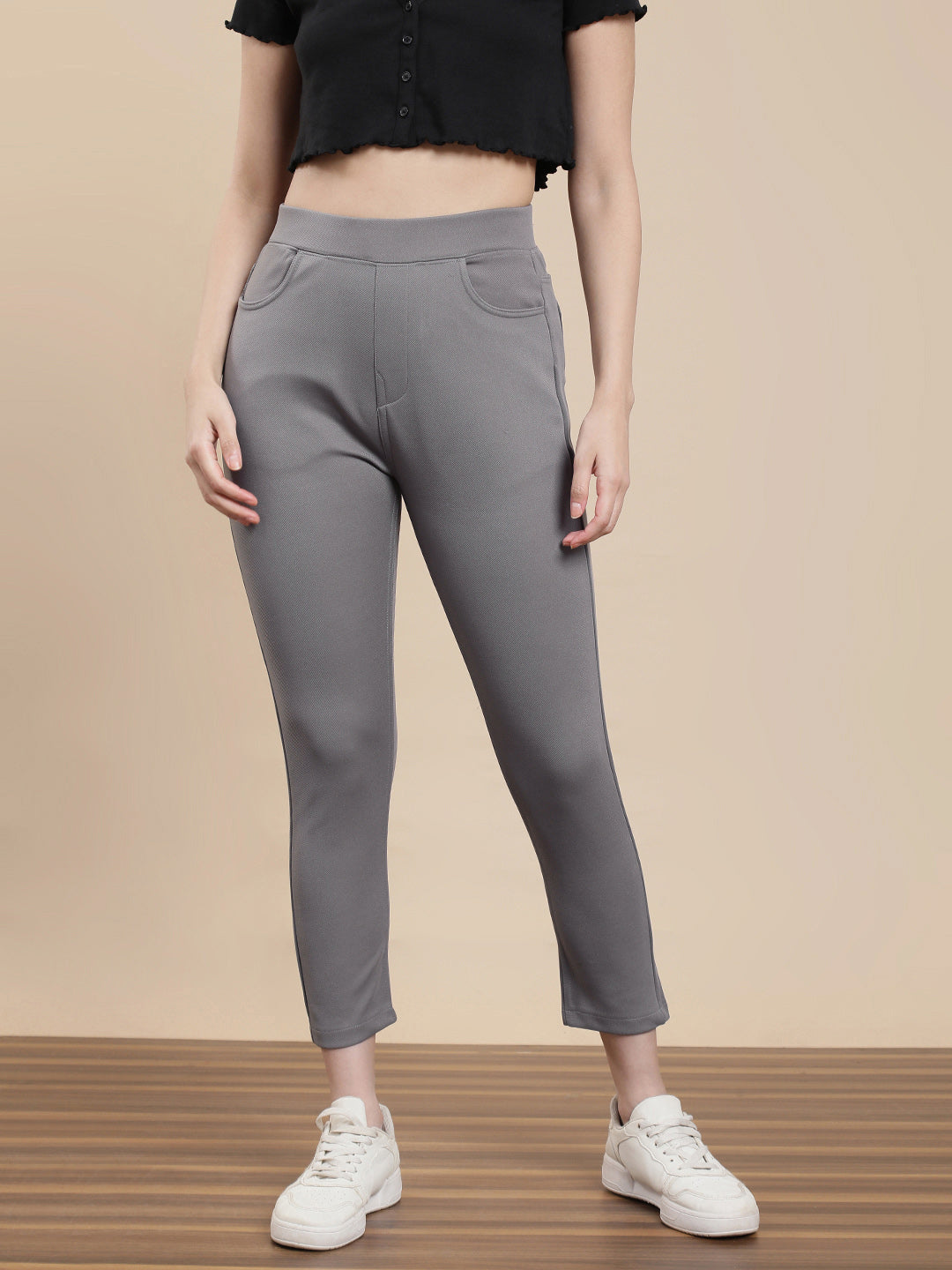 Women Grey Casual Jegging