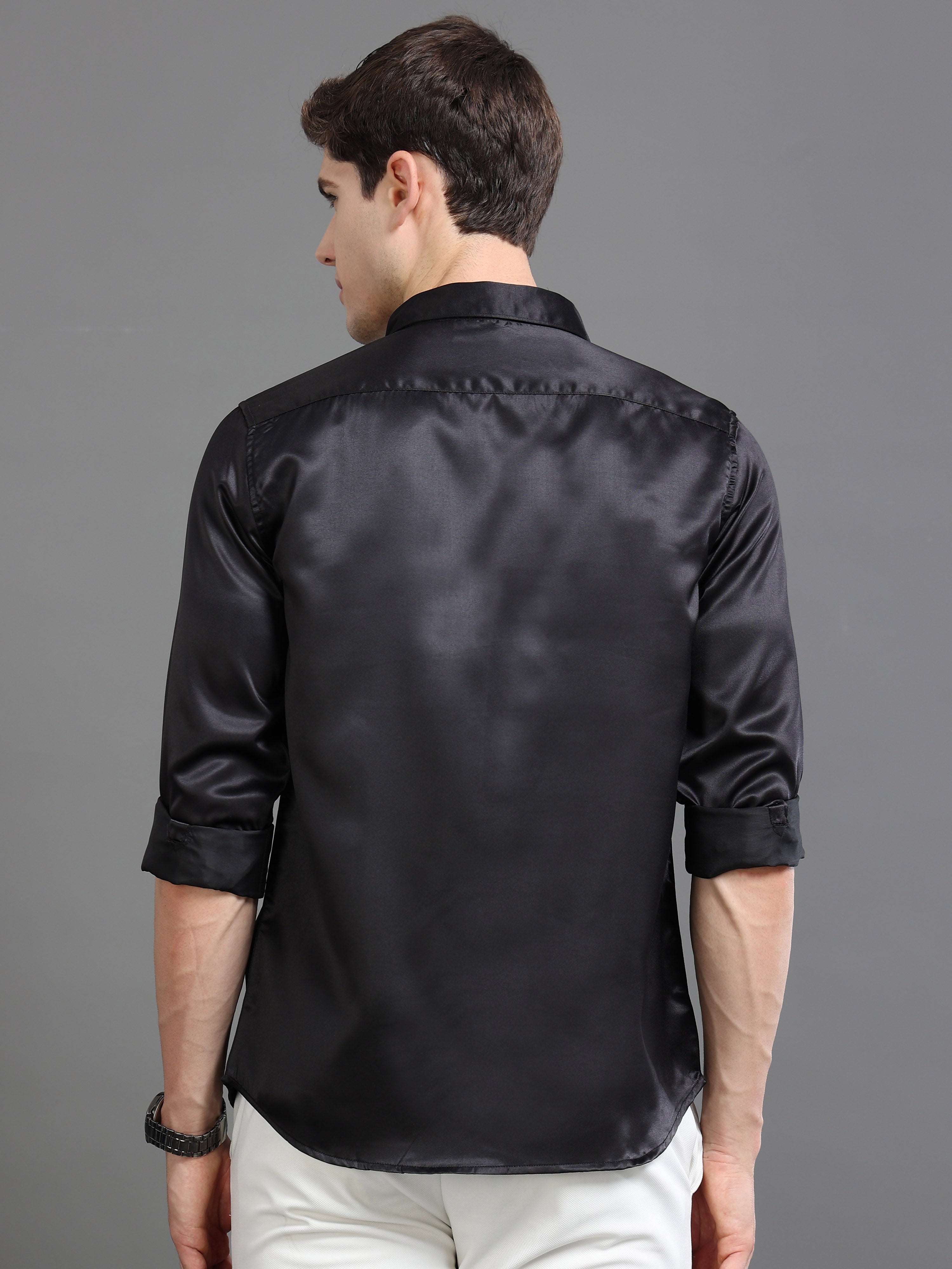 Men Black Printed Shirt
