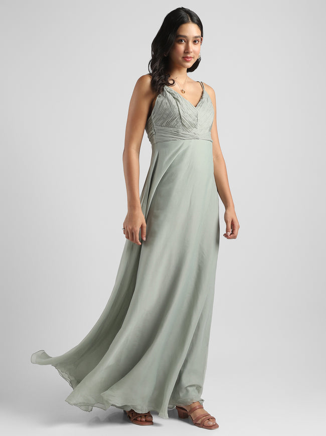 Women Green Maxi Dress