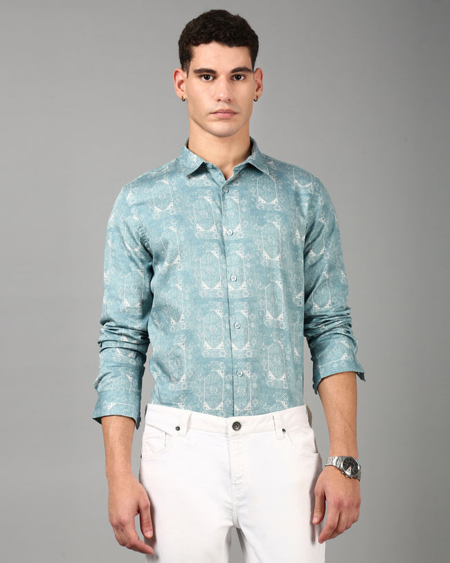 Men Blue Casual Shirt