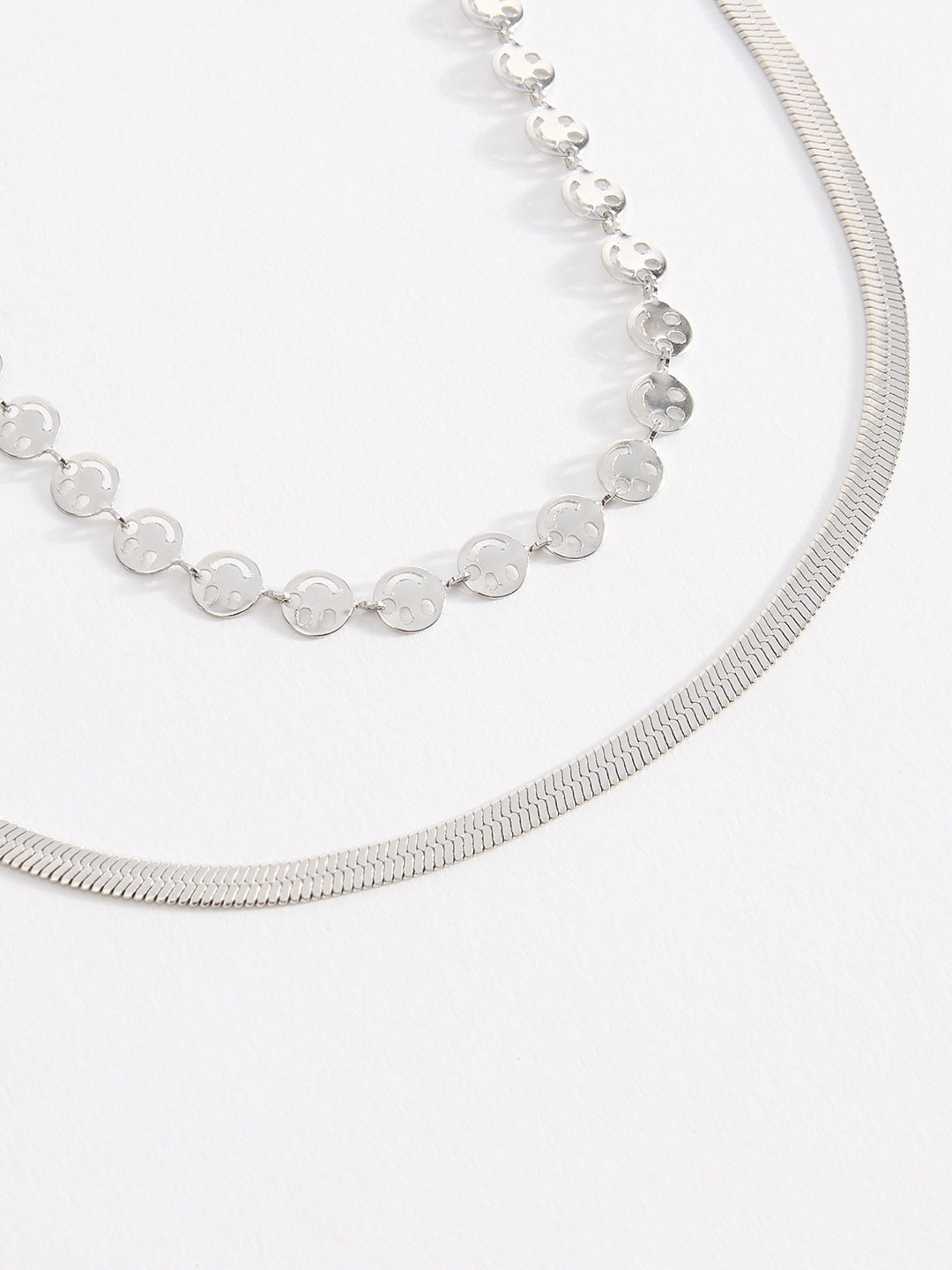 Men Smiley Face Double Chain With Lobster Closure