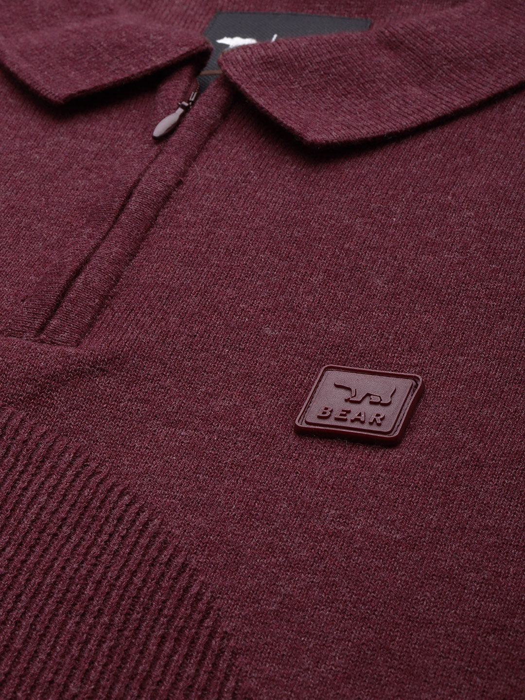 Men Ardor Edition Maroon Slim fit Pure Cotton Polo Collar T-shirt