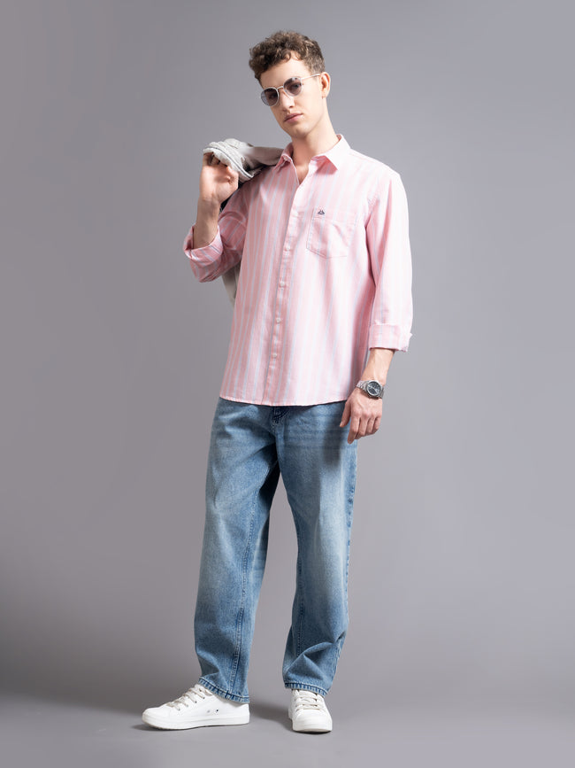 Men Pink Casual Shirt