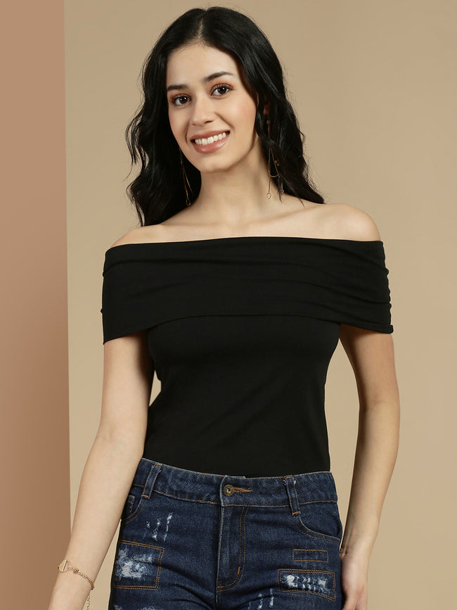 Women Black Sleeveless Top