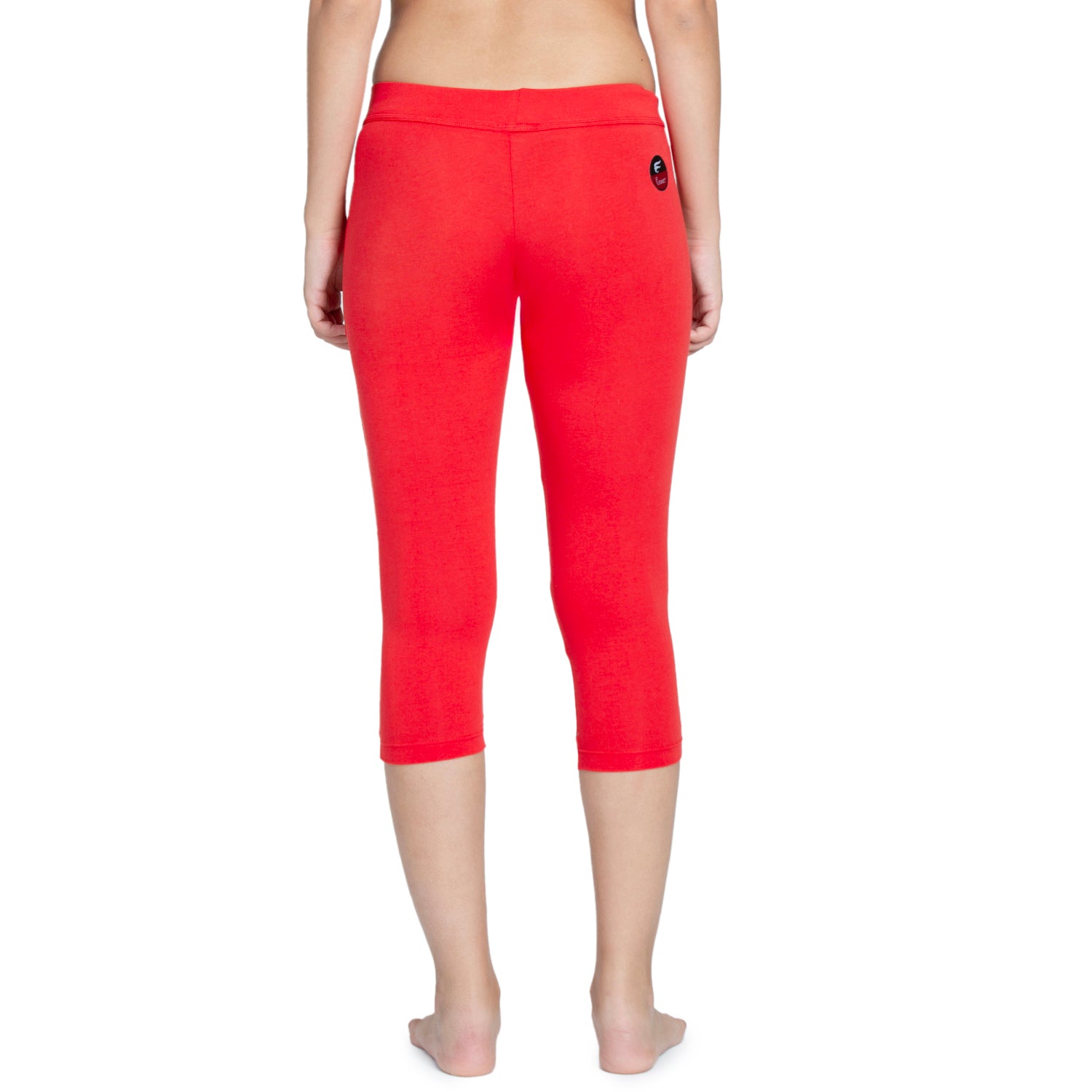 Women Red 3/4th Length Capri