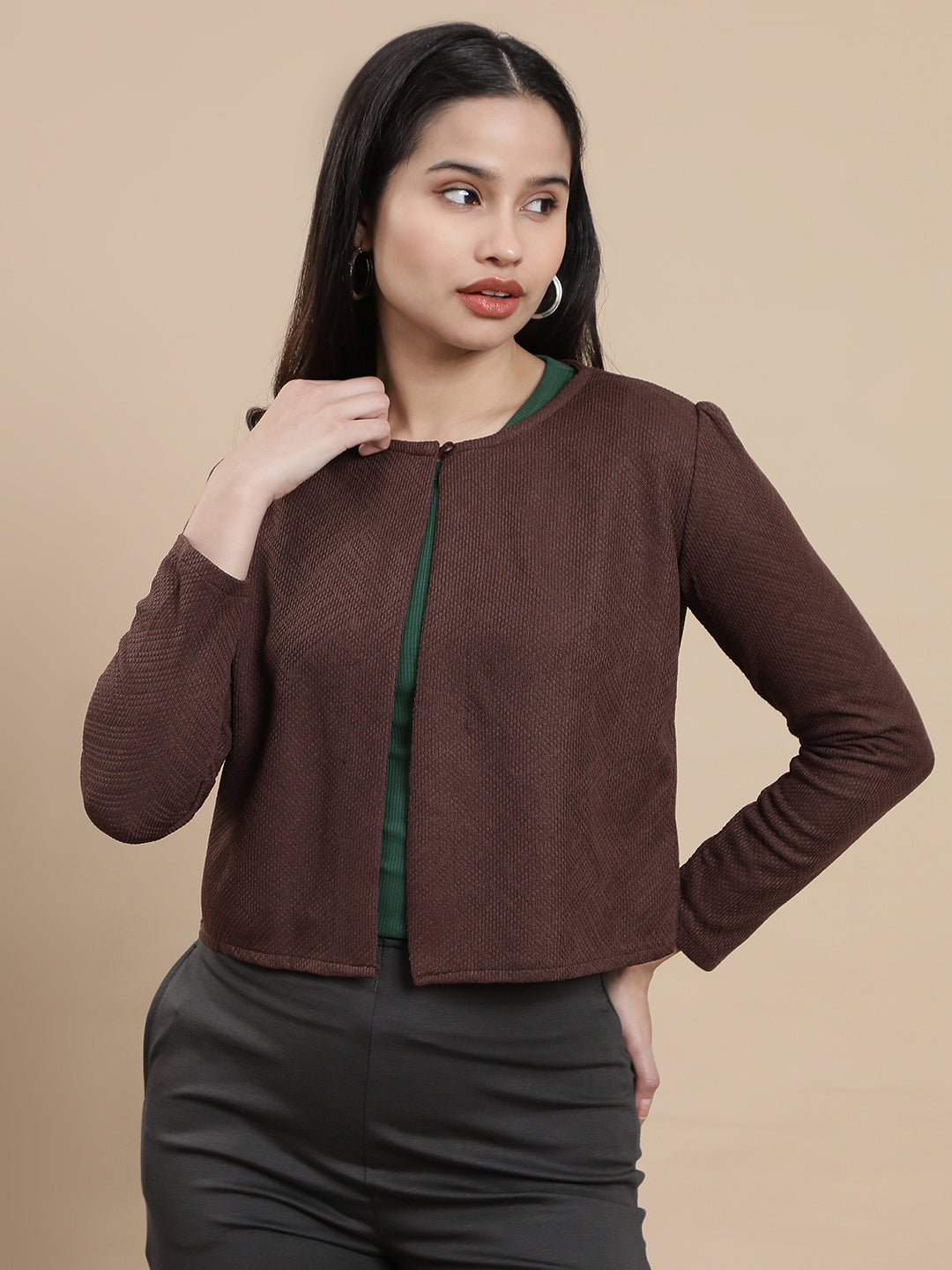 Women Brown Casual Top