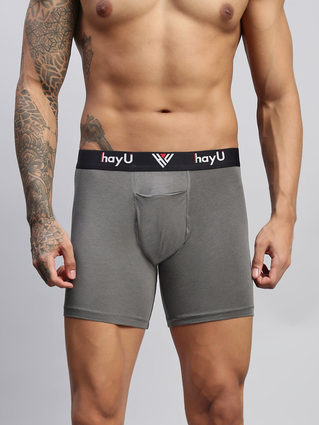 Men Grey Boxer Briefs