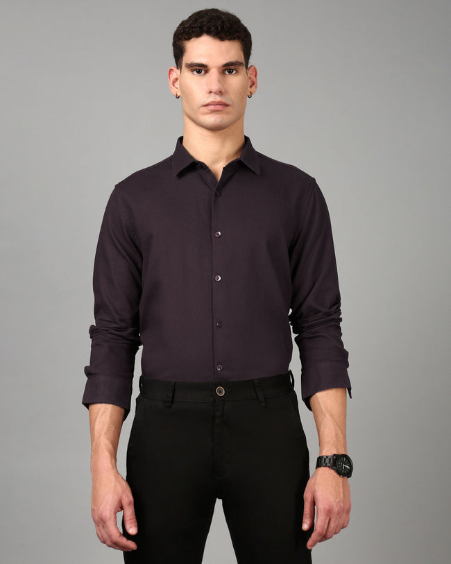 Men Wine Casual Shirt