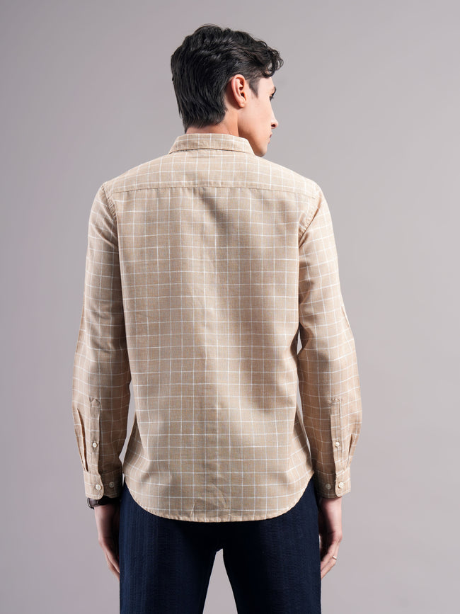 Men Polycotton Checked Shirts