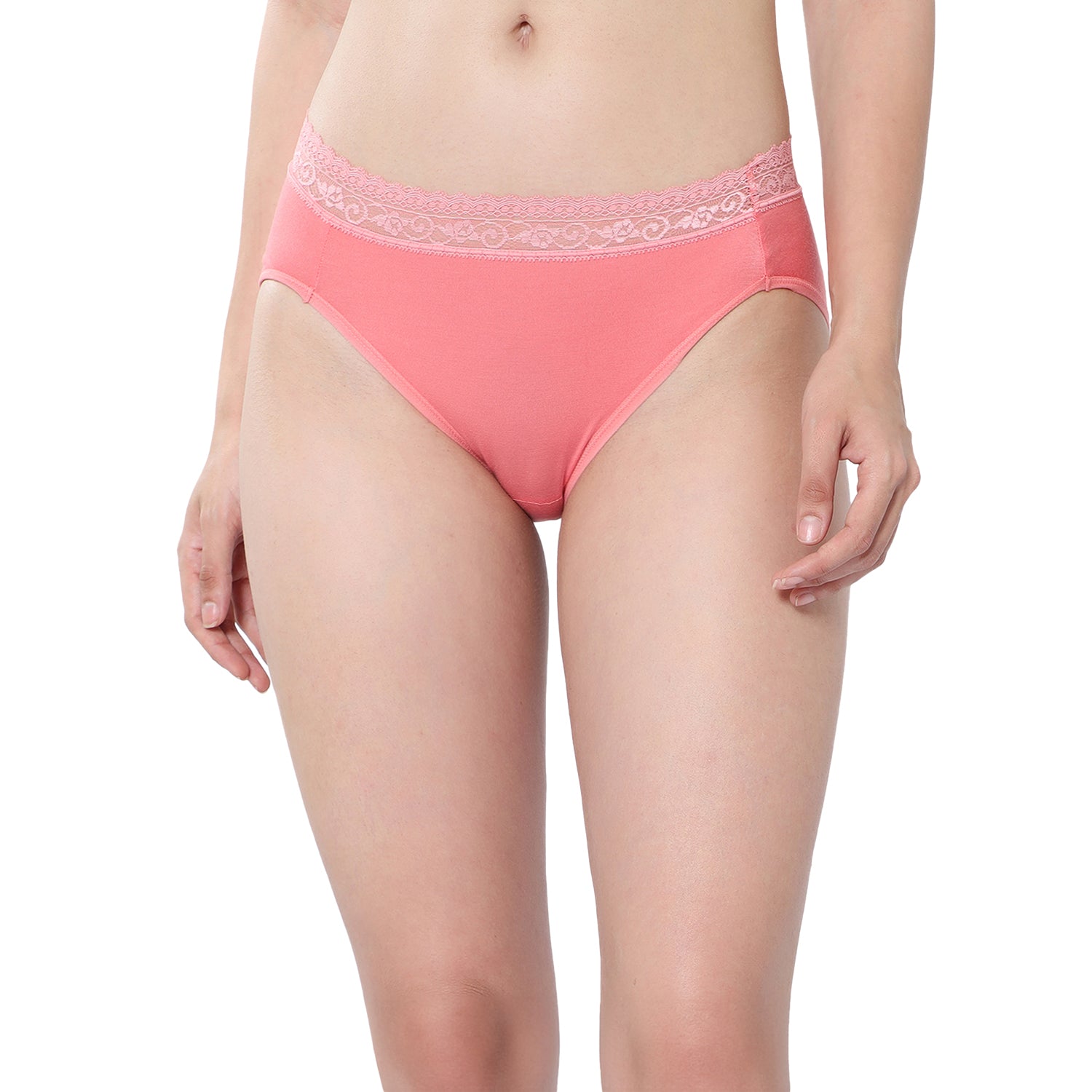 Medium Rise 3/4th Coverage Lace Hipster Pack Of 2
