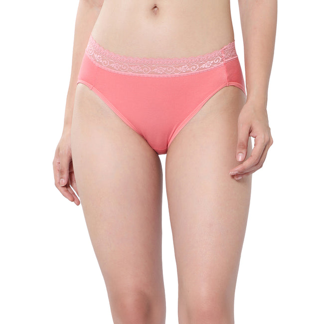 Medium Rise 3/4th Coverage Lace Hipster Pack Of 2