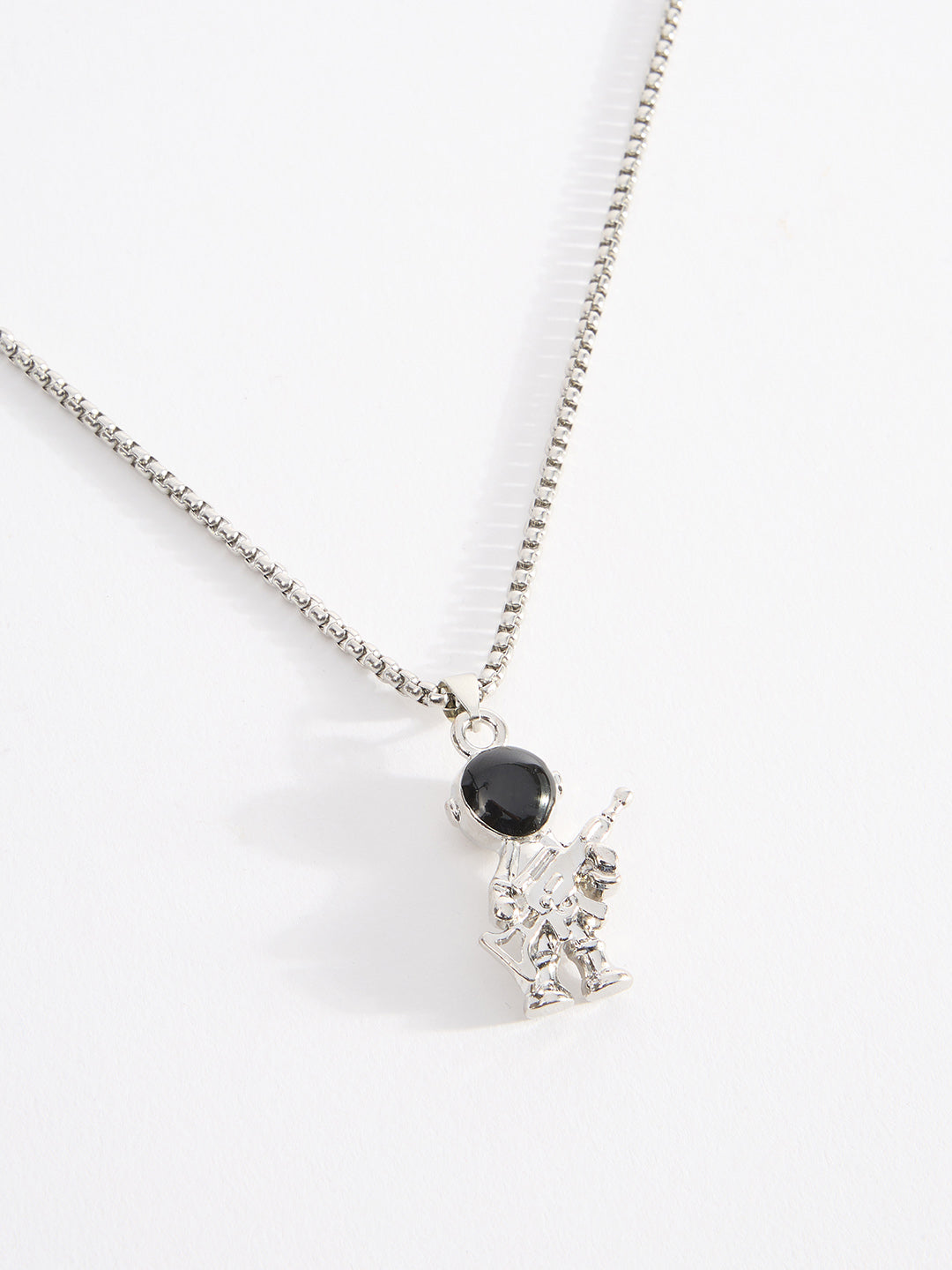 Men Astronaut Pendant Chain With Lobster Closure