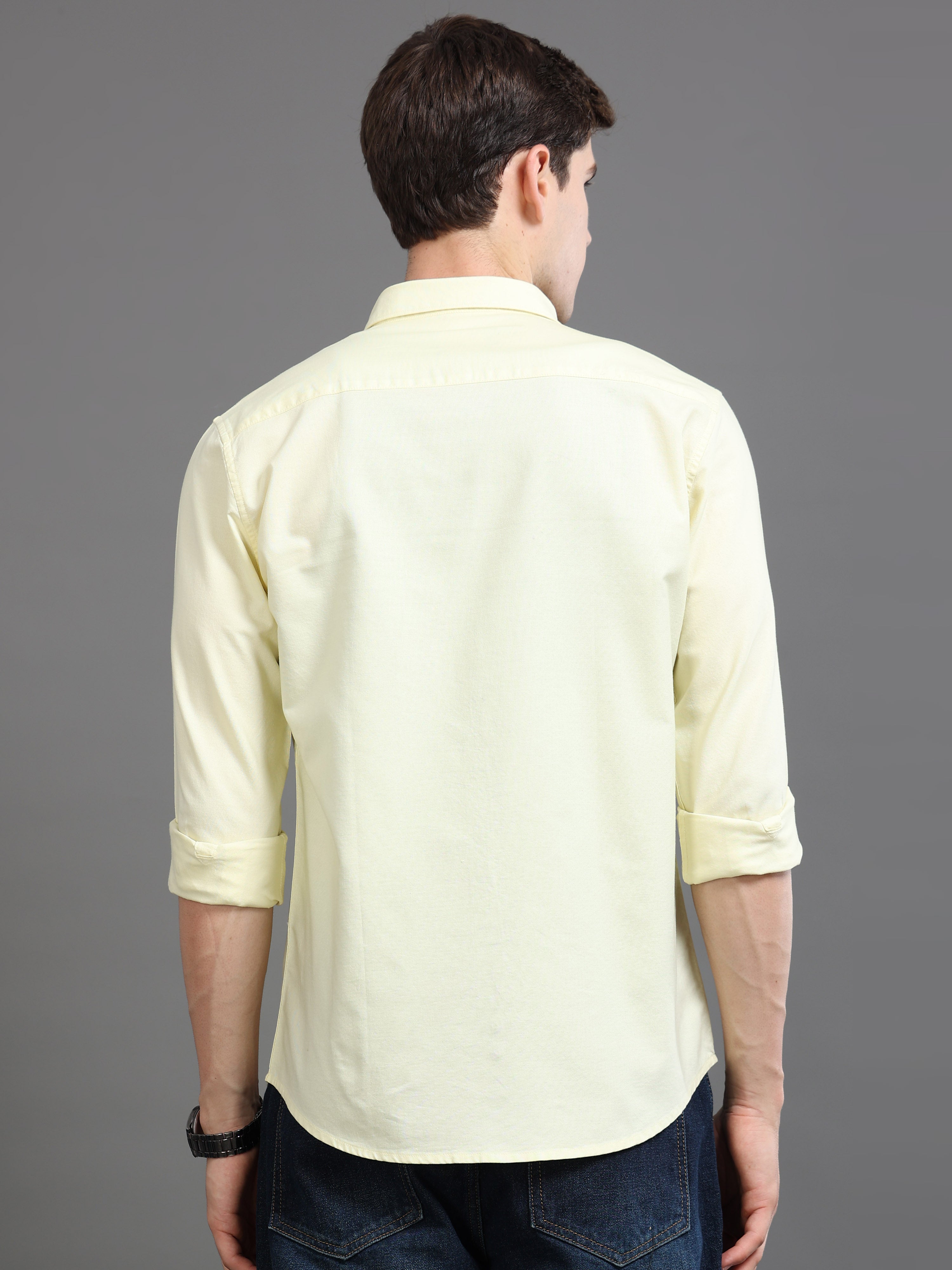 Men Yellow Printed Shirt