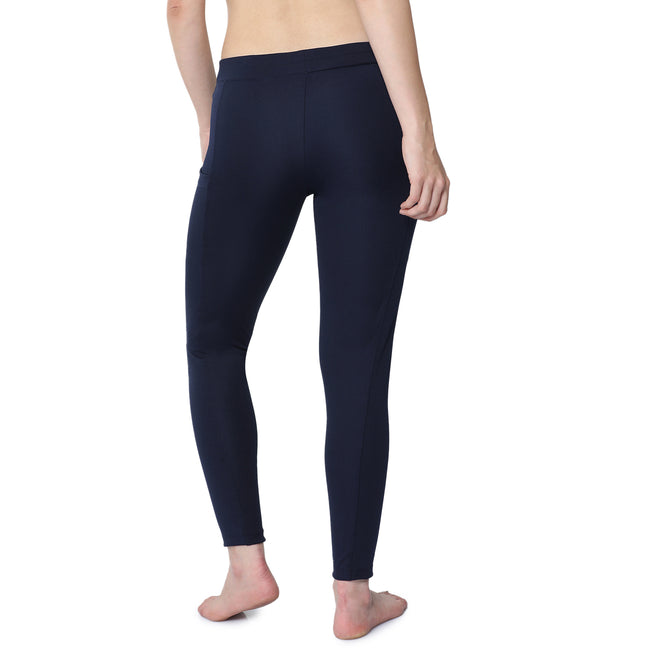 Women Navy Ankle Length Yoga Pant