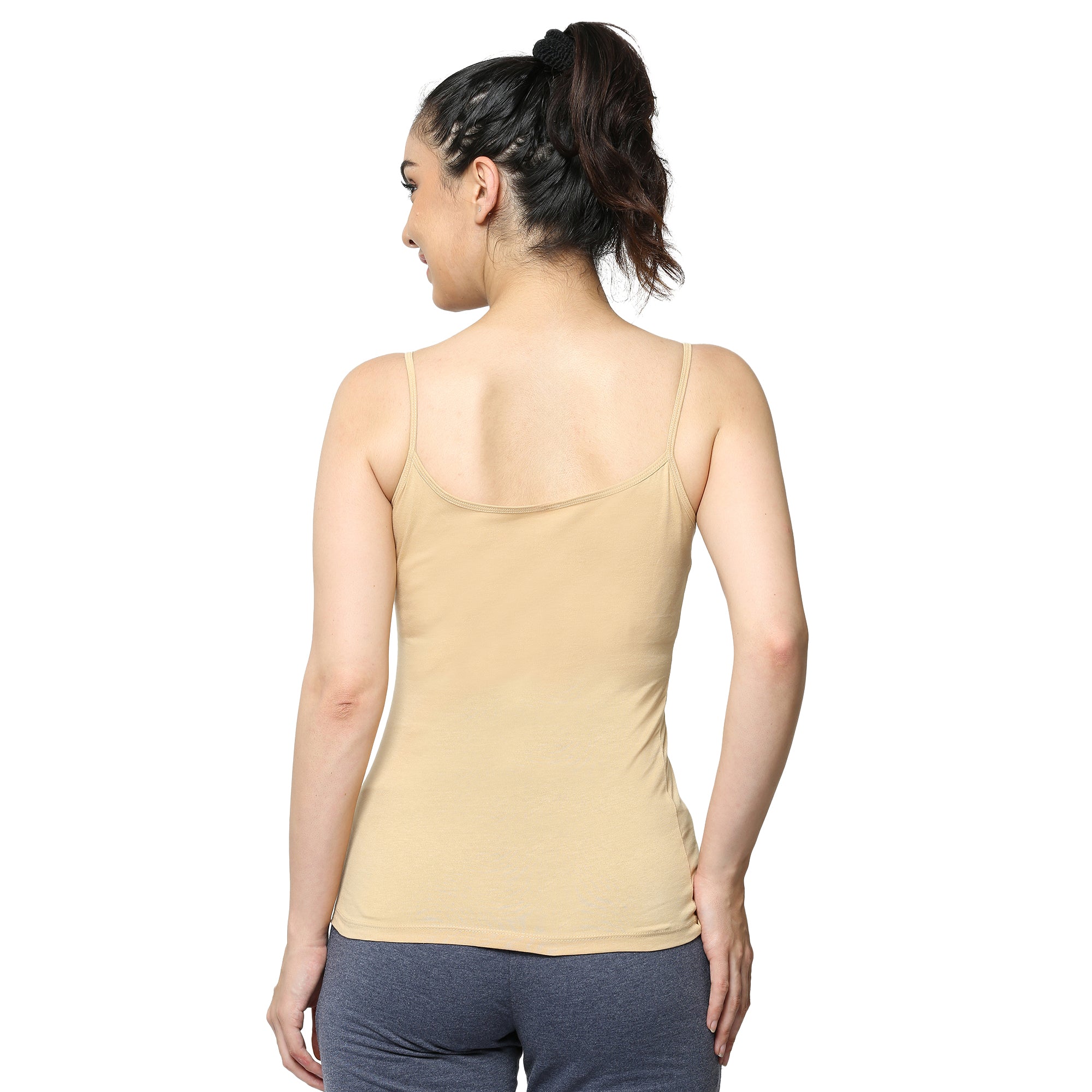 Contour Fit Round Neck Short Length Lace Camisole