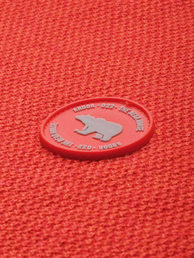 Men Ardor Edition Orange Self-Designed Slim Fit Knitted Pullover