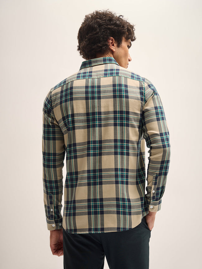 Men Multi-Color Checked Slim Fit Casual Shirt